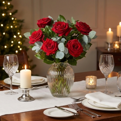 Six Romantic Red Rose