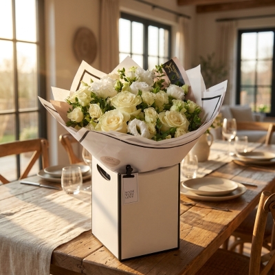 Beautifully Simple White Bouquet