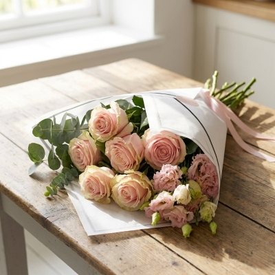 Simply Beautiful Pink Open Stem Bouquet