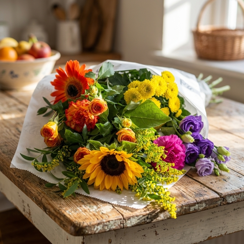 The Flower Corner Bright Shop Wrap