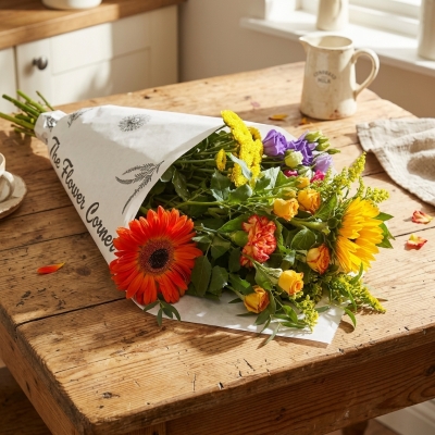 The Flower Corner Bright Shop Wrap