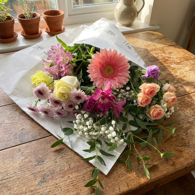 The Flower Corner Pastel Shop Wrap