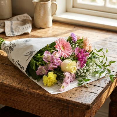 The Flower Corner Pastel Shop Wrap