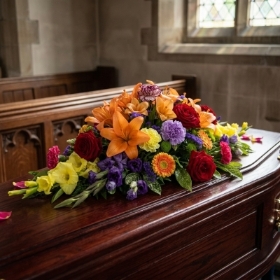 Colorful Memories Double ended Casket Spray